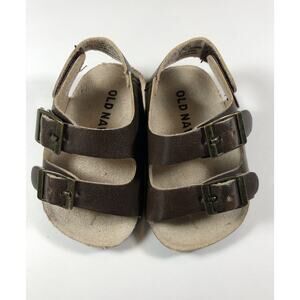 "Old Navy Baby Shoes - Unisex Brown Sandals for 0-3 Months - New vn